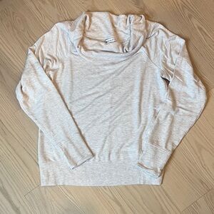 Athleta Light Gray Cowl Neck Sweater